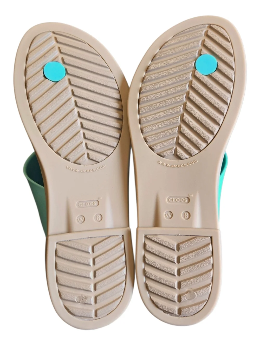 Crocs Tulum Flip Flop Sandals Jade Stone Size 8 - Picture 6 of 7